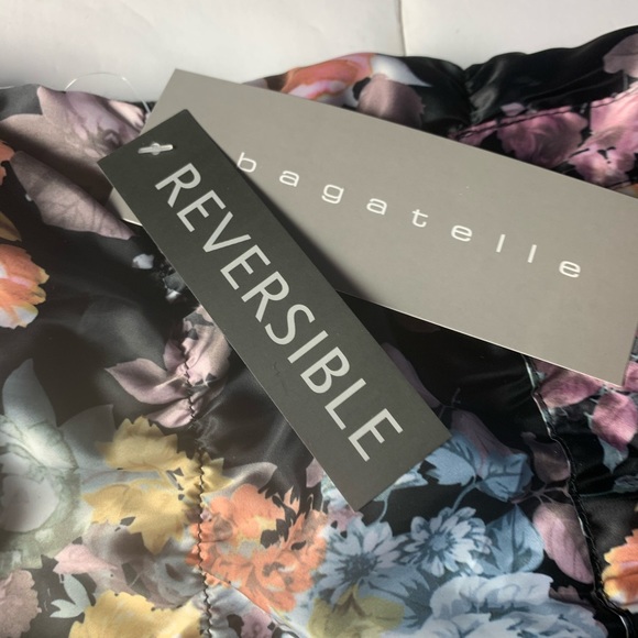 🔥Black Faux Fur NWT Quilted Reversible Zip Vest L - Picture 5 of 8